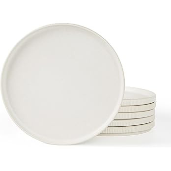 famiware Star Salad Plates for 6, 8 inches Plate Set, Stoneware Dinnerware, Small Dinner Plates f... | Amazon (US)