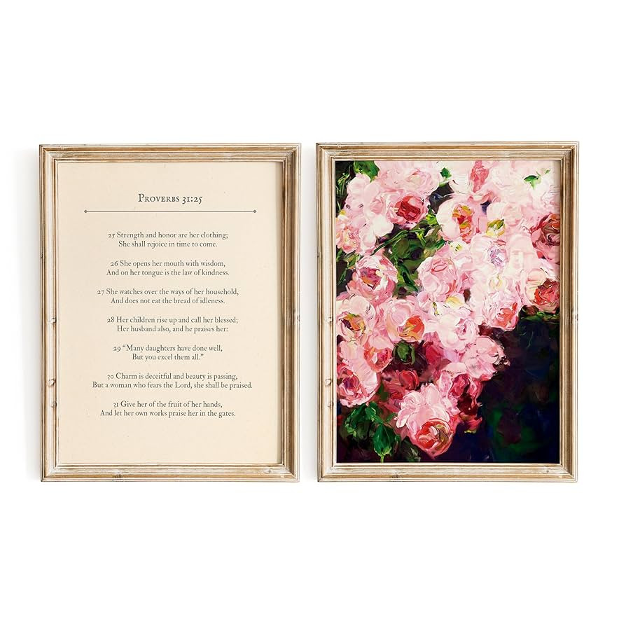 Motherhood Scripture Wall Art Gift Set, Mother's Day Gifts, Christian Gifts for Mom, Christian Gi... | Amazon (US)