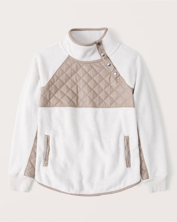 Asymmetrical Snap-Up Fleece | Abercrombie & Fitch (US)