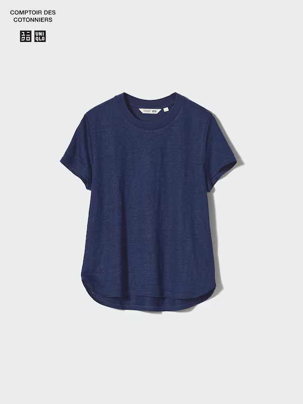 100 % Leinen T-Shirt (Rundhals) | UNIQLO (DE)