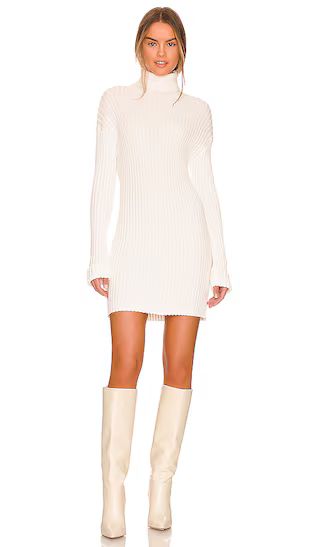 Crista Ribbed Mini Dress in White Mini Dress | White Sweater Dress | Revolve Dress | Revolve Clothing (Global)