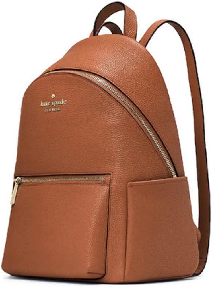 Kate Spade New York Leila Dome Backpack Pebbled Leather Medium (Ginger Brown) | Amazon (US)