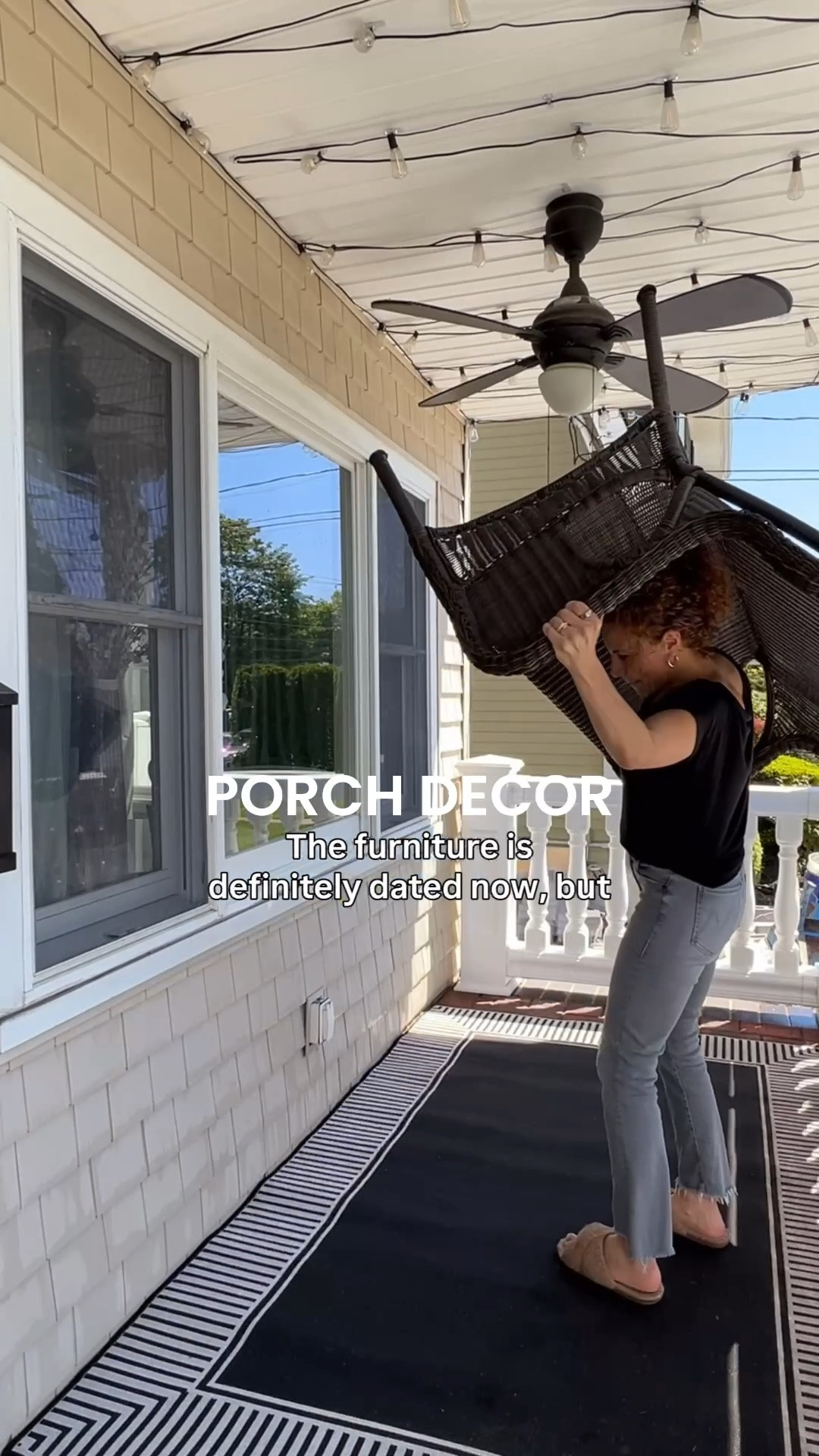 20 years ago we added this front porch… and honestly it’s still one of the best investments we made. 💕

It became an extension of our home and one of our favorite places to relax when the weather is nice.

The furniture is definitely dated now 😂 but instead of replacing everything, we refreshed the space with new cushions, pillows, rugs, lighting, and a few updated accessories.

It’s a good reminder that not every space needs a full renovation to feel updated again.

Although… between my neighbor’s new driveway project covering everything in dust and my porch lights suddenly deciding to stop working 🤦🏽‍♀️ apparently this porch still likes to keep me humble 😂

Are you more of a front porch person or a backyard person?

#LTKHome #LTKSeasonal #LTKSaleAlert