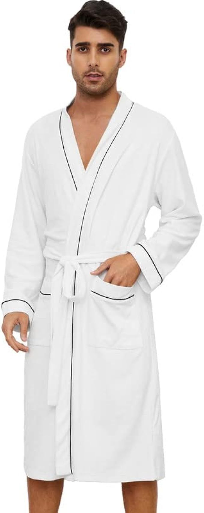U2SKIIN Terry Cloth Robe for Men, Soft 100% Cotton Mens Robe, Skin Friendly Long Spa Bathrobe | Amazon (US)