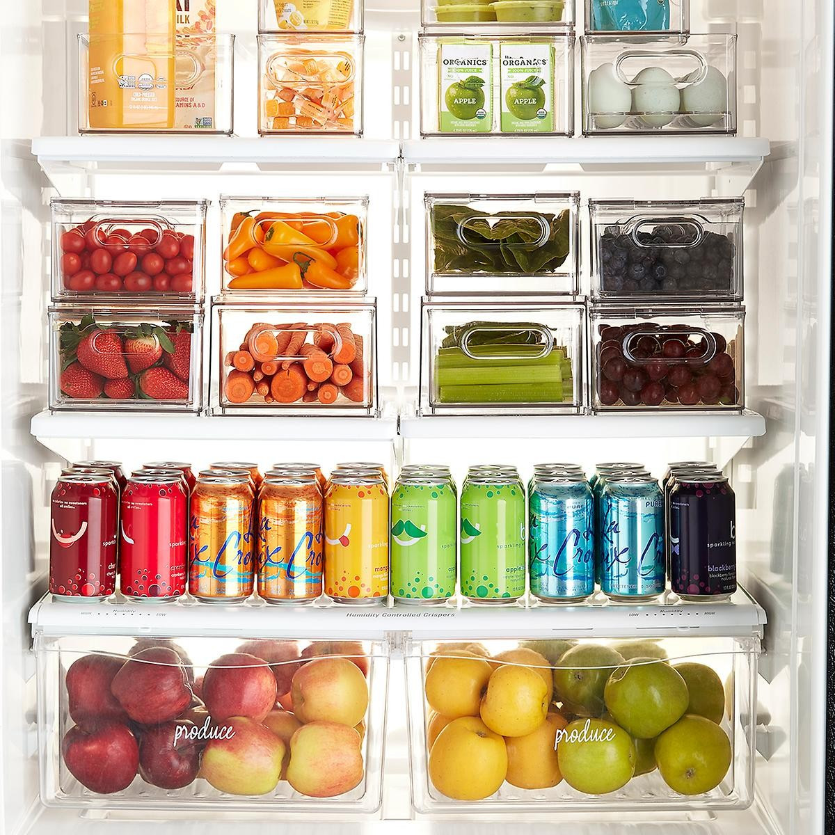 Case of 8 T.H.E. Narrow Fridge Bin | The Container Store
