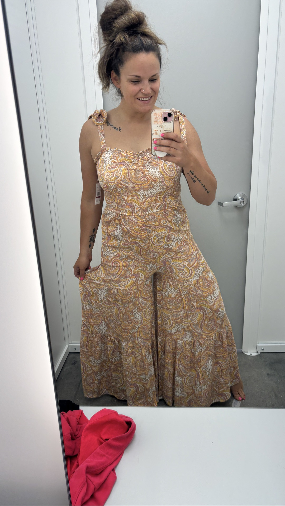 Low-key obsessed with this! When I picked it up to try it on honestly I thought it was a long dress and to my surprise it’s actually a romper with wide legs and so flipping cute! Had to personally snag this one ￼

#LTKootd #LTKmomlife