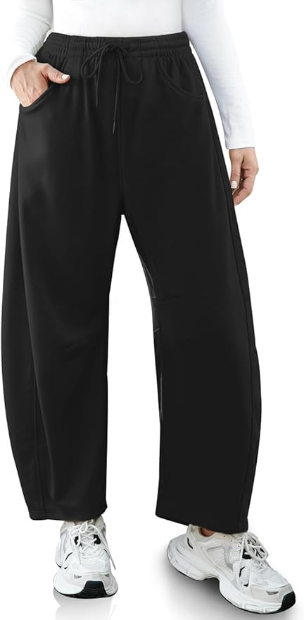 TARSE Women’s Barrel Sweatpants Loose Fit Lounge Pants Casual Wide Leg Pants Cotton Comfy Elast... | Amazon (US)
