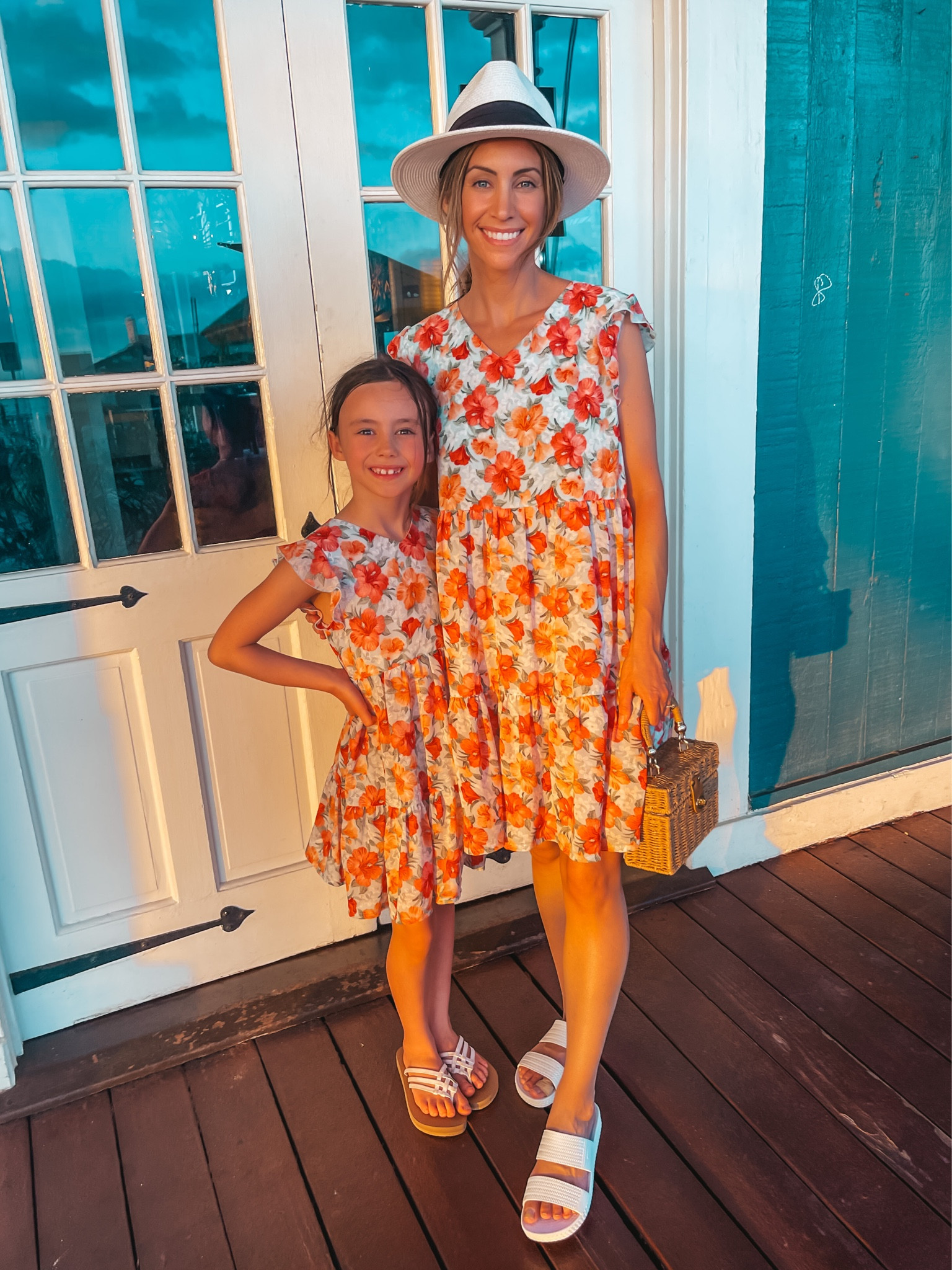 Family vacation dresses 🌺 Sliders fit true to size.

www.livingbarelyblonde.com

#summerdress #hawaiidress #islanddress #whitesliders #waterproofsliders #strawhandbag #vacationhat #beachhat #packablehat 

#LTKfamily #LTKkids #LTKtravel