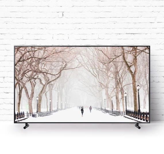 Samsung Frame TV Art. Instant Download. Snowing. Snowy Central | Etsy | Etsy (US)