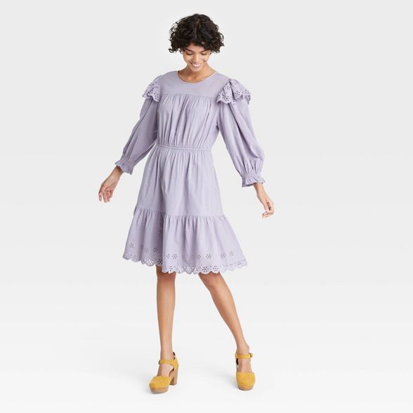 Women's Ruffle Long Sleeve Ruffle Dress - Universal Thread™ | Target