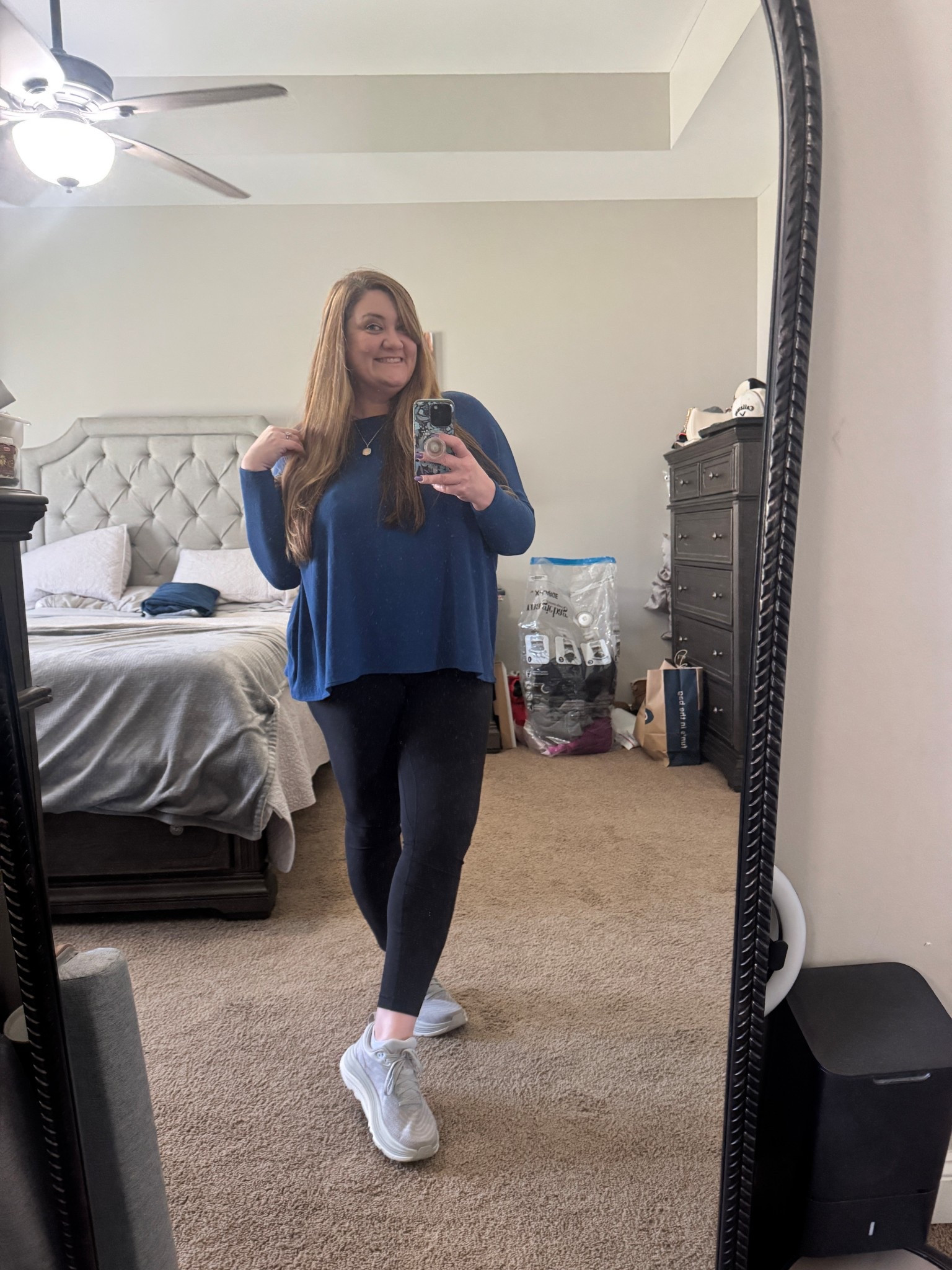 OOTD for a day at the movies! Comfy and casual. Lululemon leggings, top from Discount Diva and Hoka’s to keep my feet comfy. 

#LTKOver40 #LTKootd #LTKmomlife