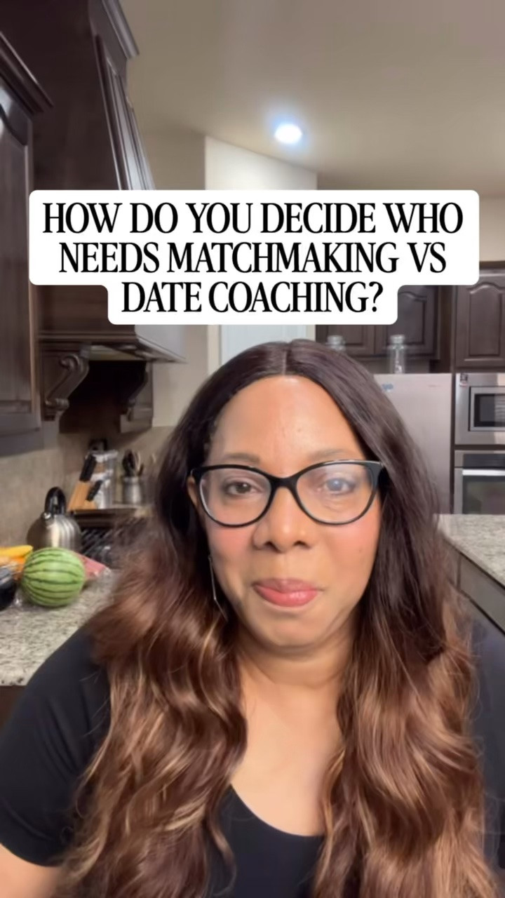 Not everyone I meet is a good fit for matchmaking right away.

Sometimes, in order to make sure that you’re ready to receive love, you need to know how to become a better partner, or a better dater, first; that’s where date coaching comes in.

All of our matchmaking clients go through some form of coaching, but sometimes people just need more coaching sessions—and that’s okay! We try to have solutions that work well for everyone, wherever you are in your dating journey ❤️.


#Matchmaking #DateCoaching #DatingCoach #DatingAdvice #SelfExploration

#LTKdayinmylife #LTKWorkwear #LTKvlog