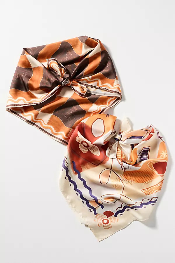 Abstract Print Hair Scarves, Set of 2 | Anthropologie (US)