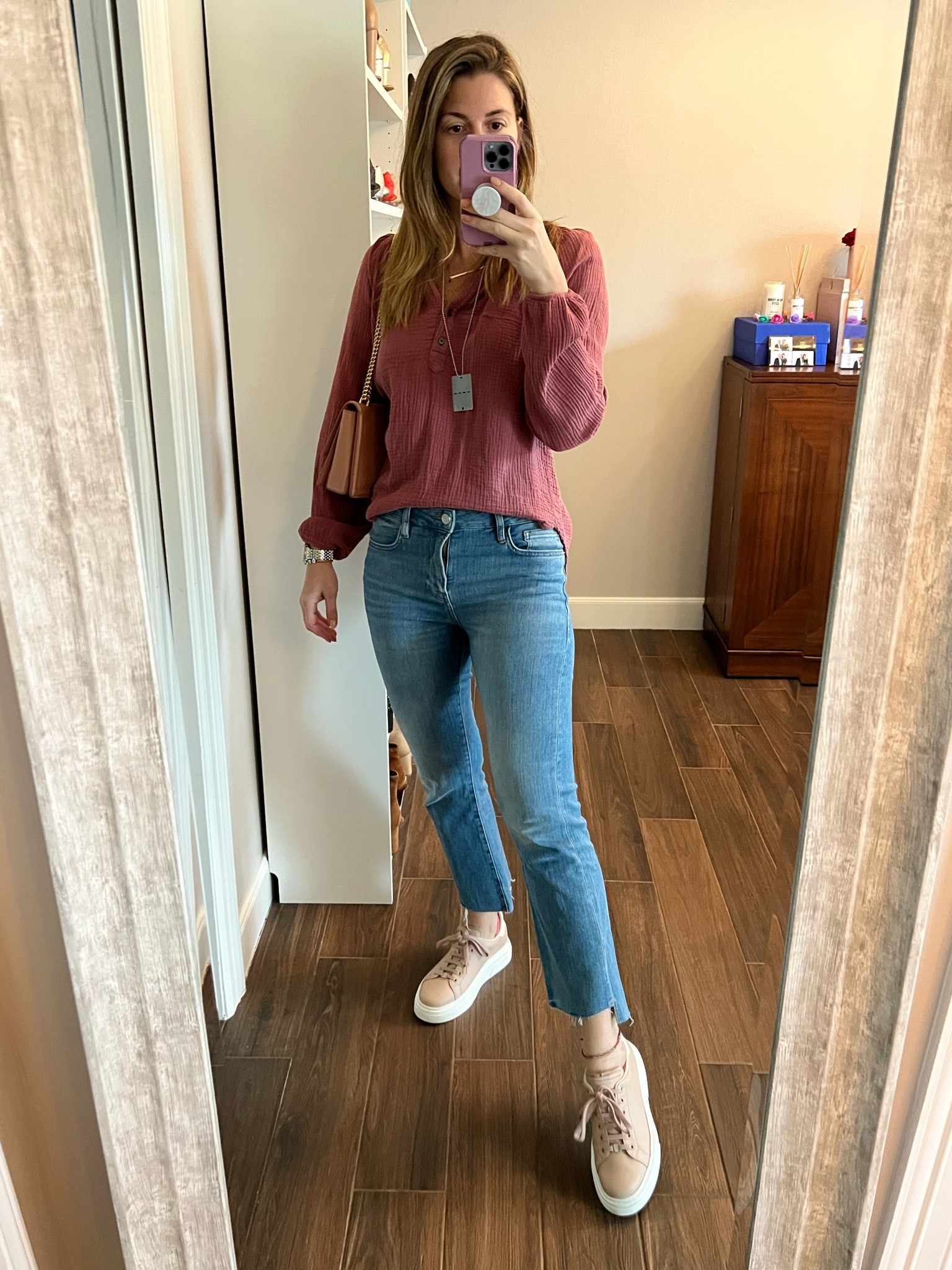 This cozy gauze shirt is on sale for $30! Almost sold out! Paired with one of my most comfy jeans. 

Shirt runs TTS. Wearing size small. 
Jeans run TTS. Wearing size 28.

#LTKsalealert #LTKfindsunder50 #LTKSpringSale