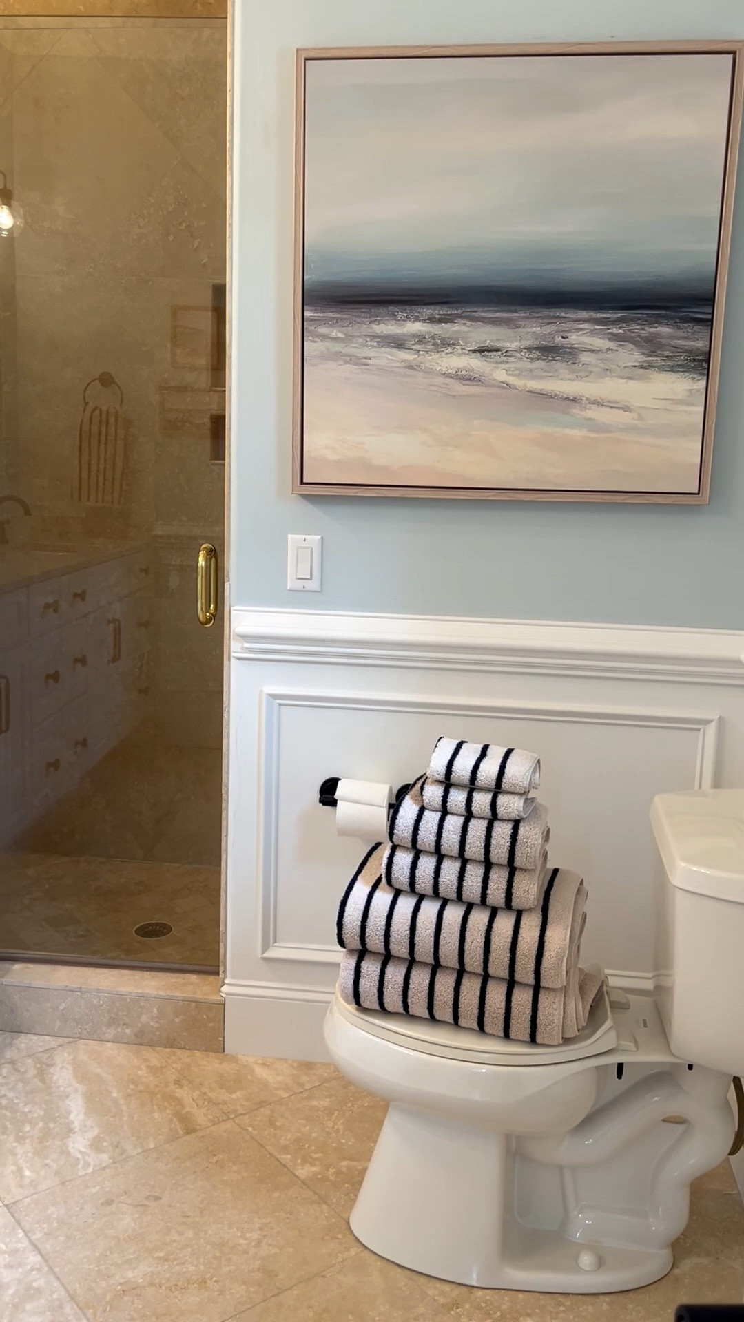 POV you update the bathroom and suddenly everything feels brand new

A few simple shifts go a long way… swapping fixtures, painting the vanity, and pulling in the right beach home artwork to tie it all together makes the space feel intentional and finished

And don’t skip the towels… fresh, high quality towels are the layer that makes it feel like a luxury stay every single day

Shop the artwork, fixtures, and my favorite Brooklinen towels in my LTK

#AmandaAndCoDesign #beachhome #bathroomrefresh

#LTKdayinmylife #LTKHome #LTKselfcare