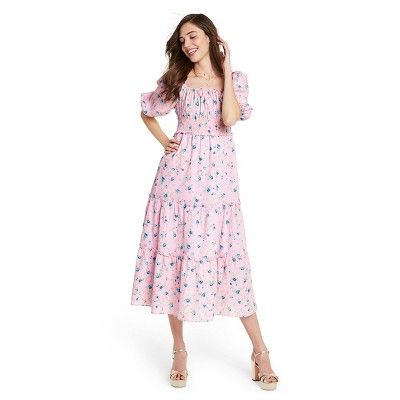 Women's Sabina Puff Sleeve Dress - LoveShackFancy for Target (Regular & Plus) Light Pink | Target