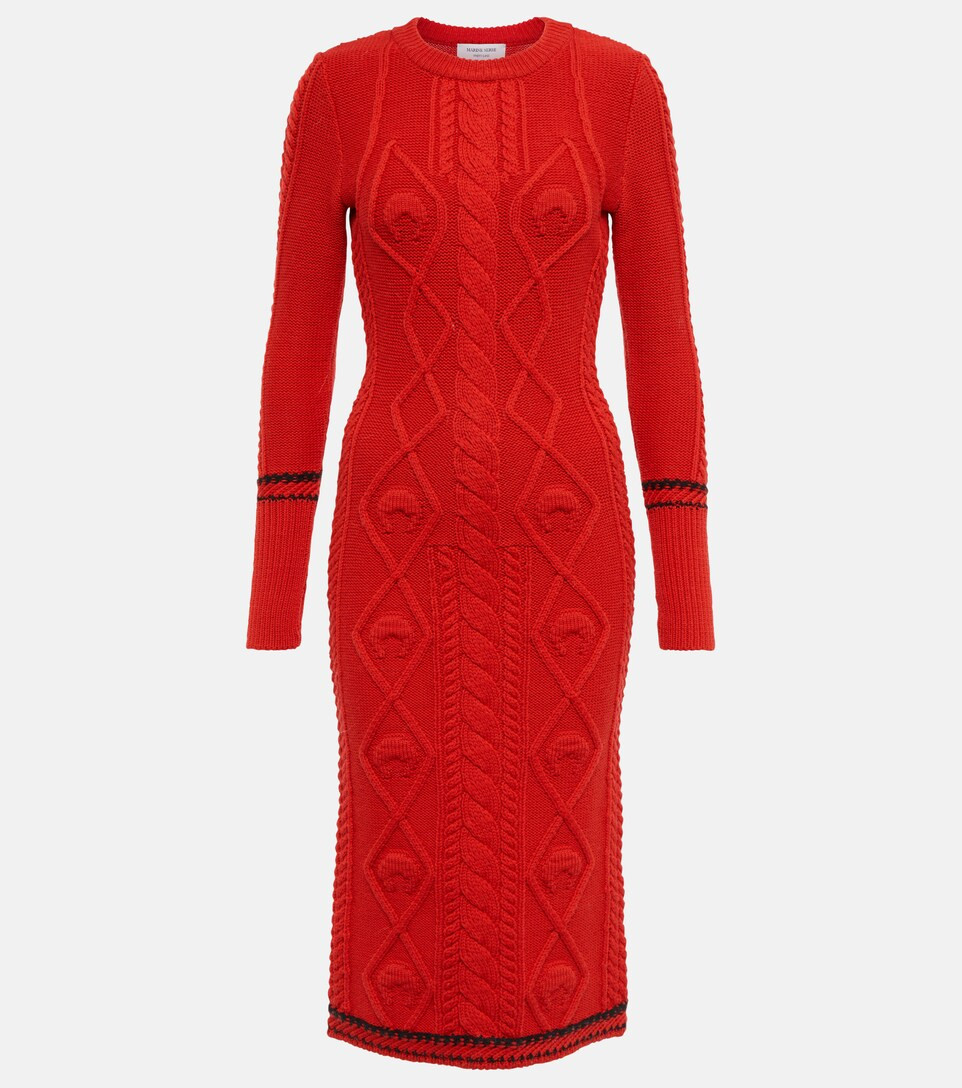 Cable-knit wool midi dress | Mytheresa (US/CA)