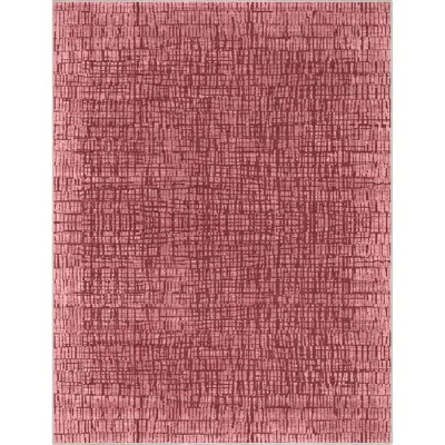 Nuzzo Nightscape Modern Geometric Flat-Weave Red Area Rug | Wayfair North America