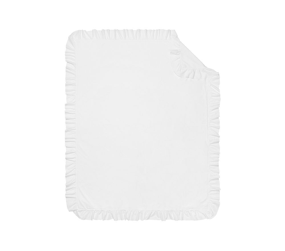 Washed Cotton Ruffle Organic Duvet Cover & Shams | Pottery Barn Kids