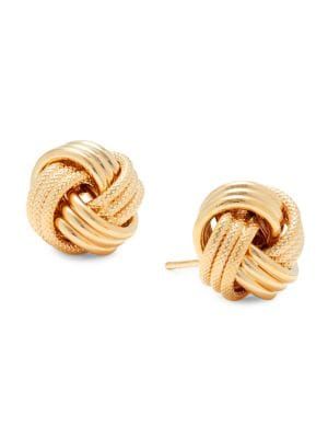 14K Yellow Gold Stud Earrings | Saks Fifth Avenue OFF 5TH