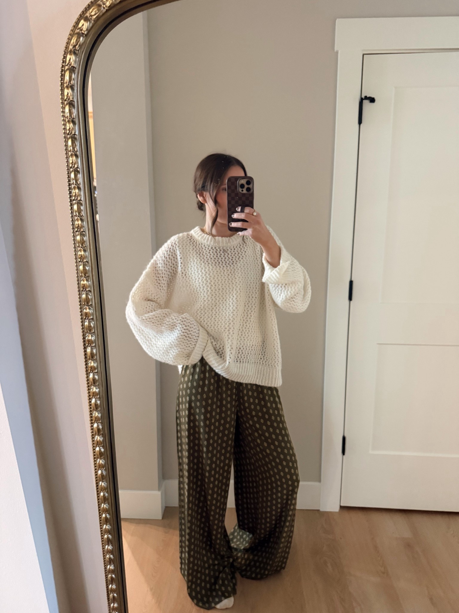 Another way I’m wearing these $25 Target lounge pants! They are so comfortable! Wearing a size small and a medium sweater (should have done small - it runs oversized) 

Target style, target outfit, what I’m wearing, outfit idea, pull on pants 