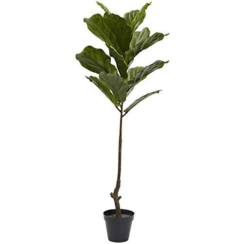 Nearly Natural Fiddle Leaf Indoor/Outdoor UV Resistant Tree, 4' | Amazon (US)