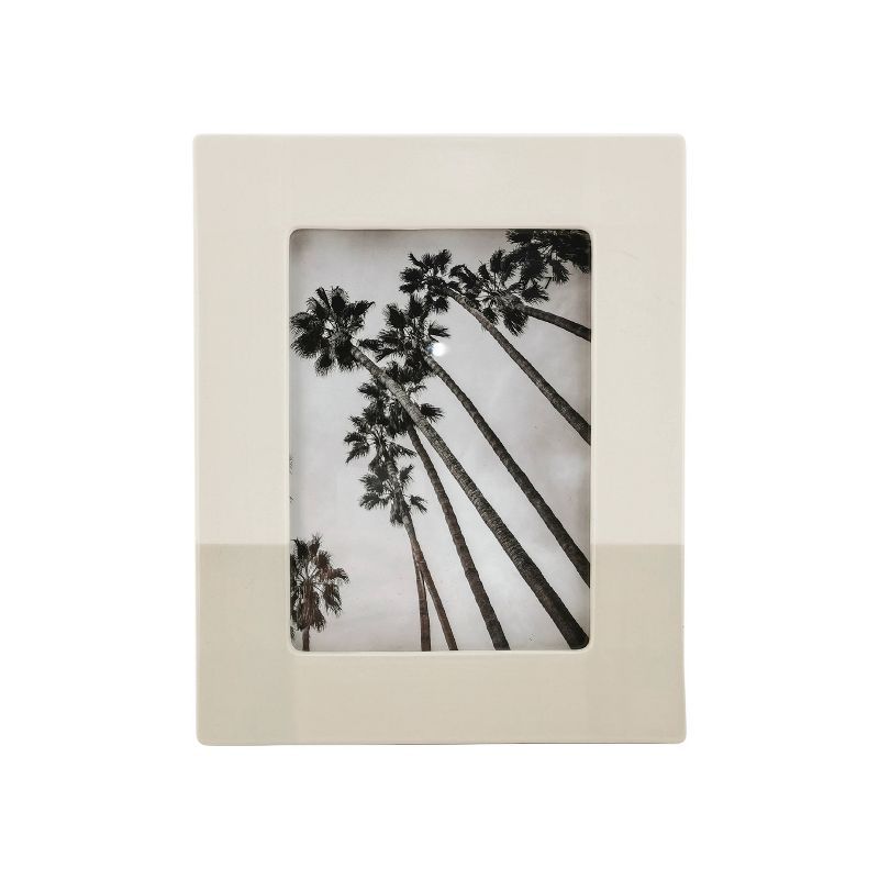 Stoneware Single Image Frame with Hand Painted Finish Cream - Threshold™ | Target