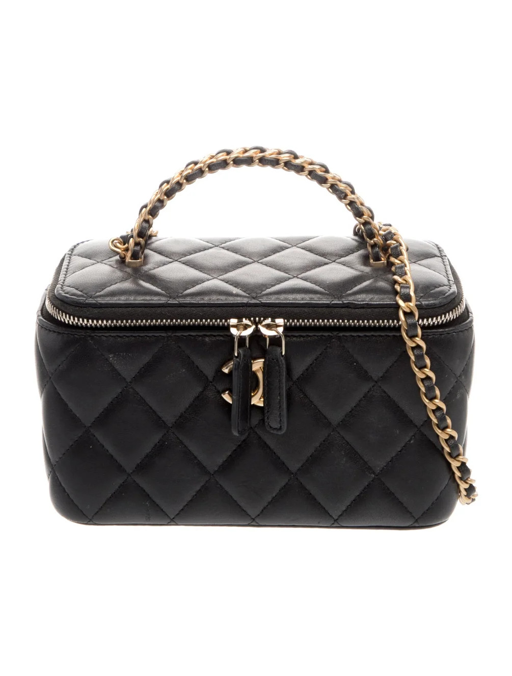 Small Top Handle Vanity Case w/ Chain | The RealReal