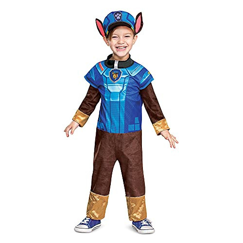 Chase Costume Hat and Jumpsuit for Boys, Paw Patrol Movie Character Outfit with Badge, Classic Toddler Size Large (4-6) Multicolored | Amazon (US)