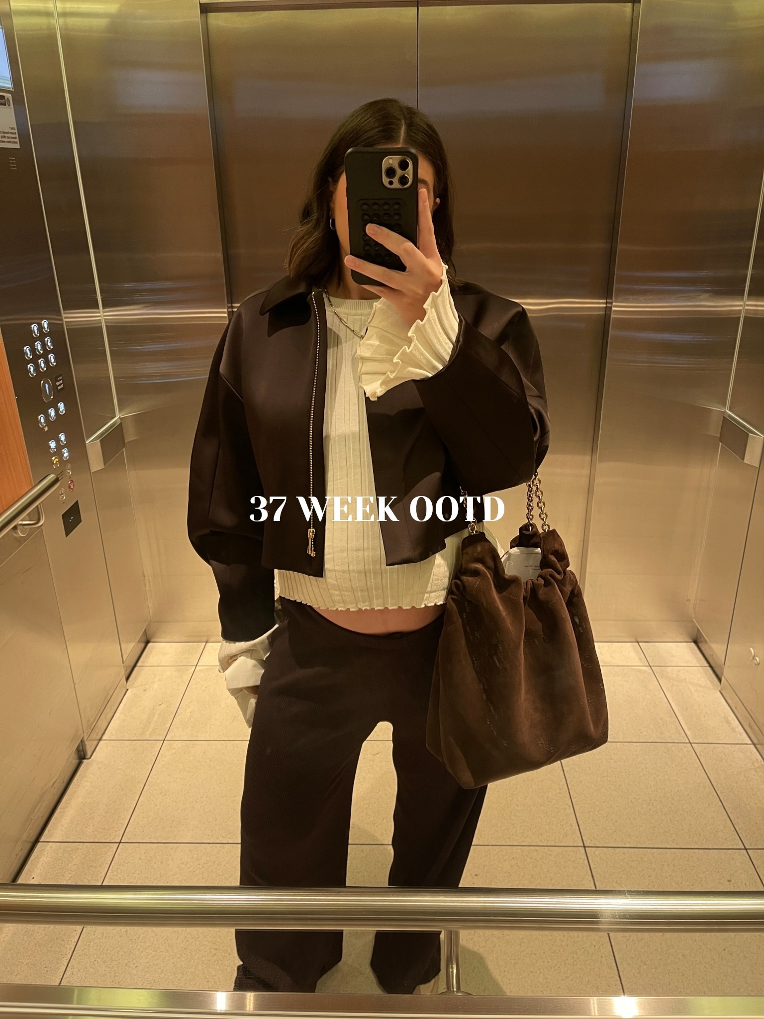 37 week ootd — size 12 for bomber & 16 (4) for trousers 

#LTKmidsize #LTKmaternity