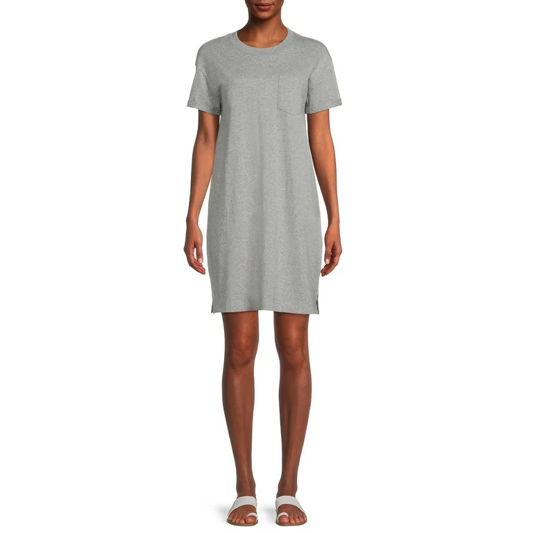 Time and Tru Women's T-Shirt Dress with Pocket - Walmart.com | Walmart (US)
