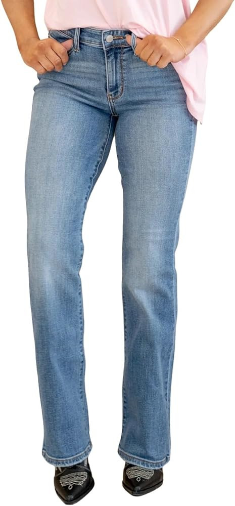 Judy Blue Women's Mid Rise Vintage Bootcut Jeans | Amazon (US)