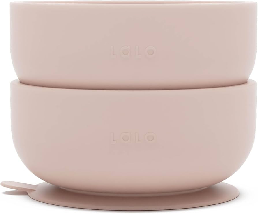 Lalo Suction Bowls - 2 Pack, 100% Silicone Non-Toxic BPA-Free Baby Bowls with Suction Base To Pre... | Amazon (US)