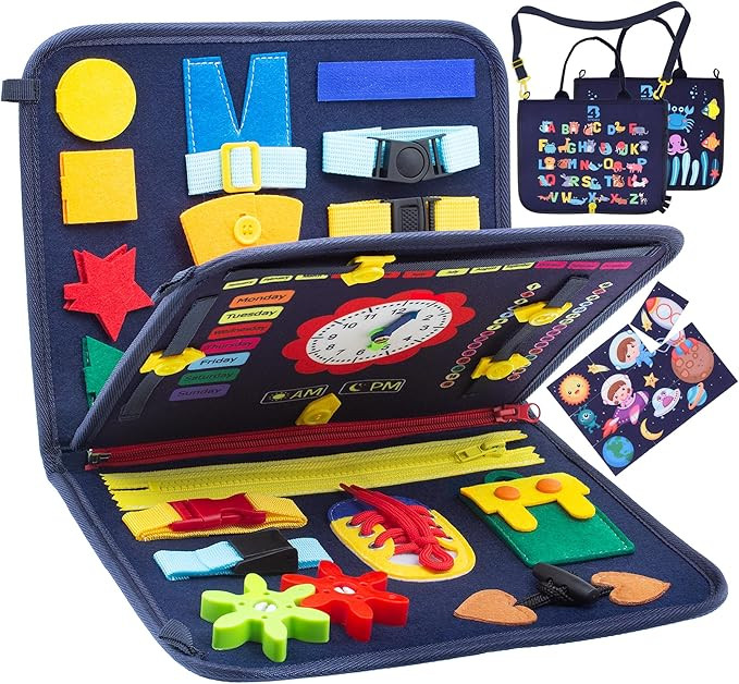 4B Store 6-in-1 Busy Board for Toddlers 2-4 & Up Year Old, 25 Activities Educational Preschool Le... | Amazon (US)