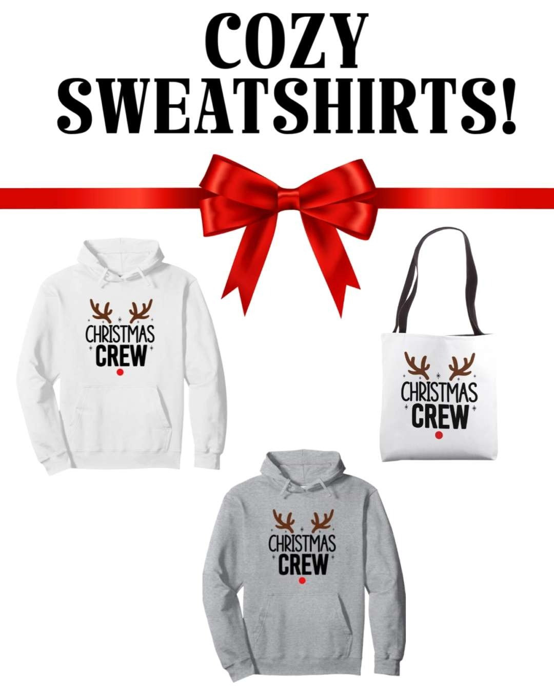 Celebrate the season in the cutest way with this Christmas Crew pullover! The playful antlers and bright pop of red make it such a fun and cozy pick for holiday photos, family matching, parties, or lounging by the tree. Still trending and so adorable for the holidays! 🎄✨

#LTKSeasonal #LTKHolidayStyle #LTKWinterFashion #LTKBestSeller #LTKFinds 

 #LTKGiftGuide #LTKHoliday #LTKSaleAlert