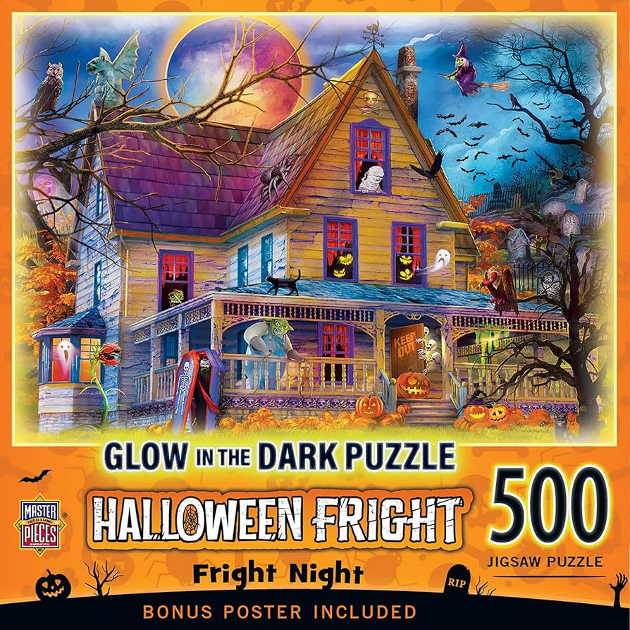 Halloween - Fright Night 500pc Glow in The Dark Puzzle | Amazon (US)