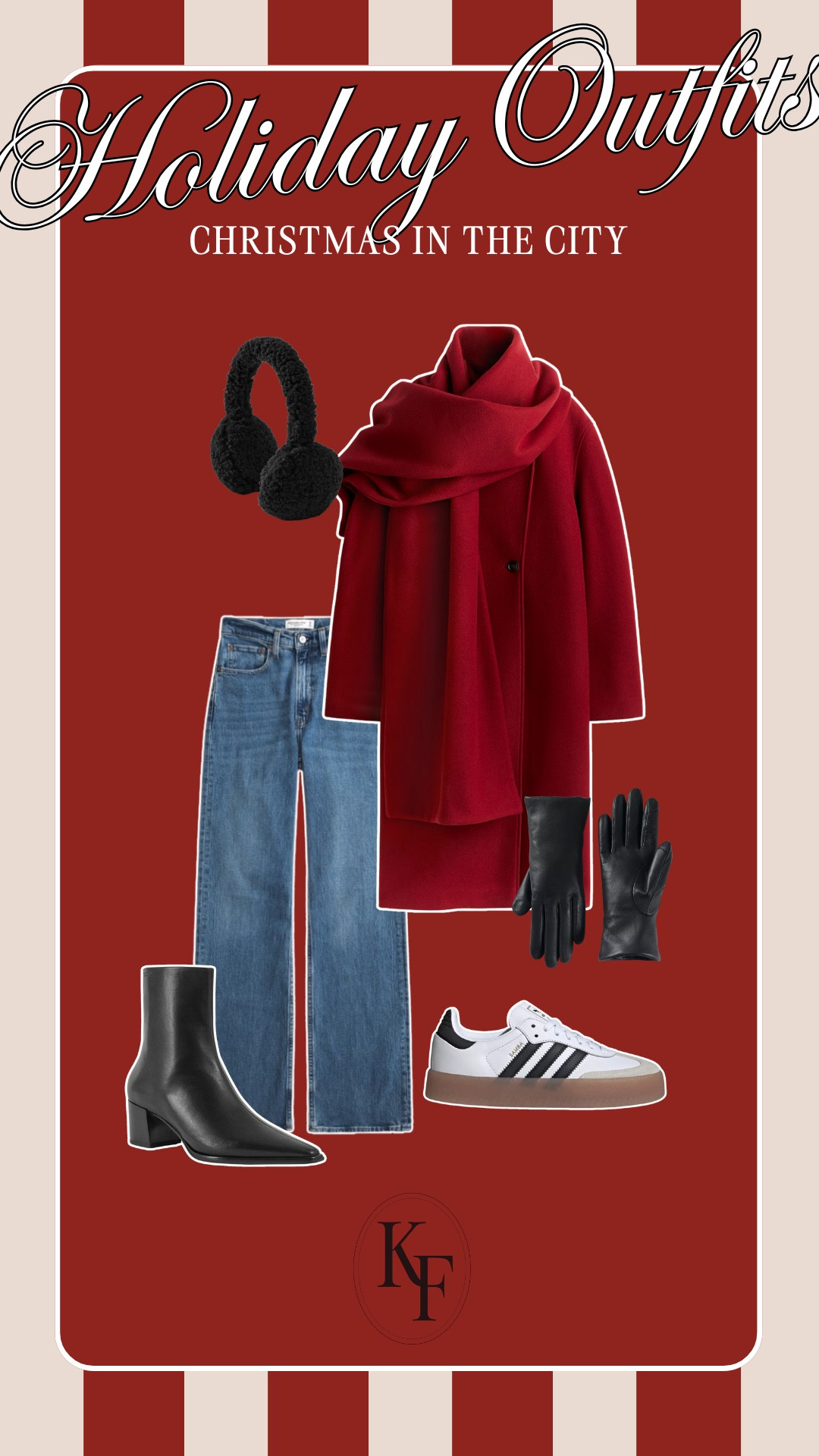Outfit idea for Christmas in the city! This would be so cute in NYC!

Layer with your fave denim and cold weather accessories (leather gloves, fuzzy Sherpa earmuffs). Wear adidas or comfy sneakers during the day, change into black boots at night!

#LTKSeasonal #LTKootd #LTKHoliday