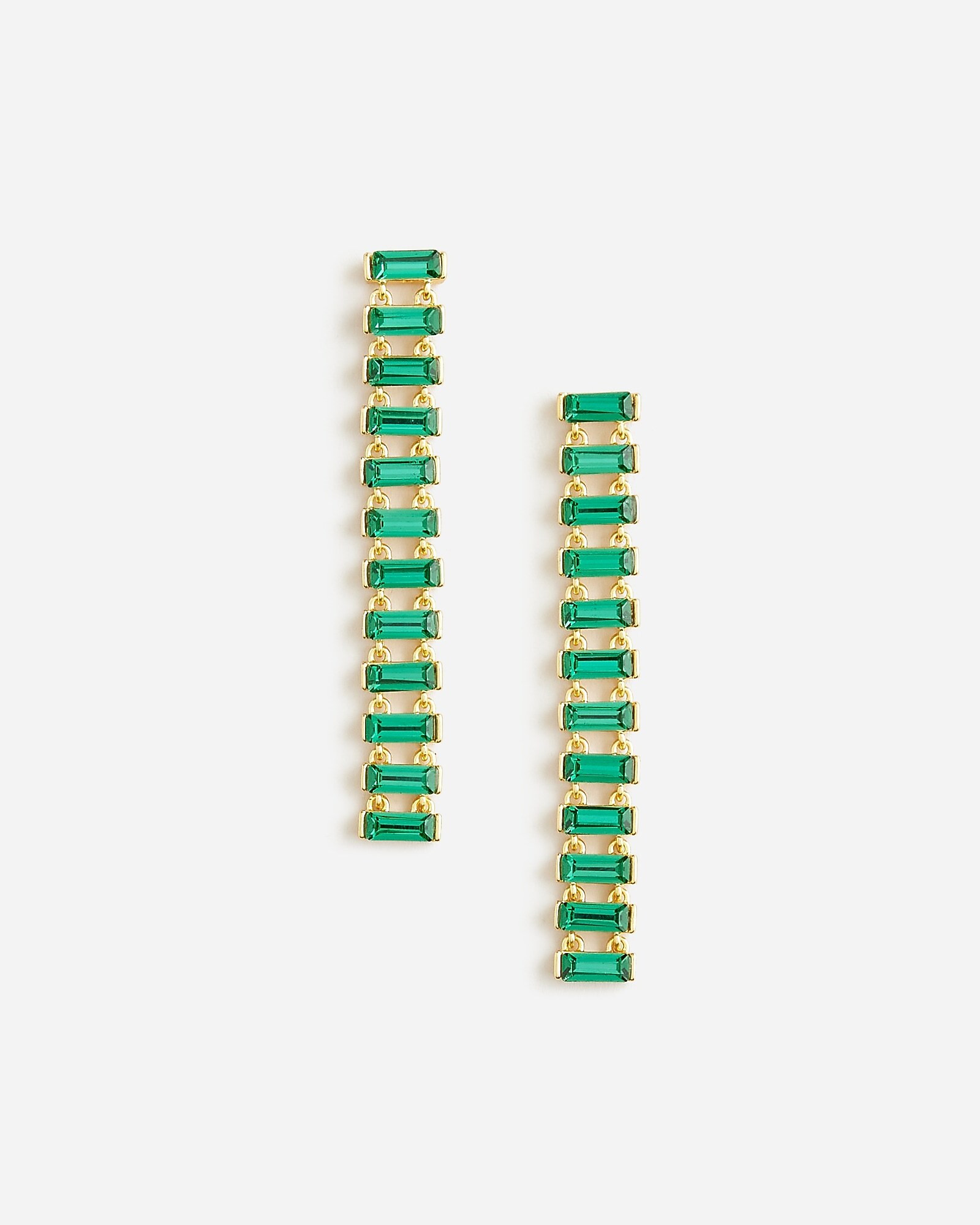 Baguette chain earrings | J. Crew US