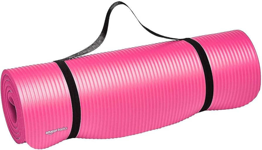 Amazon Basics 1/2-Inch Extra Thick Exercise Mat with Carrying Strap | Amazon (CA)