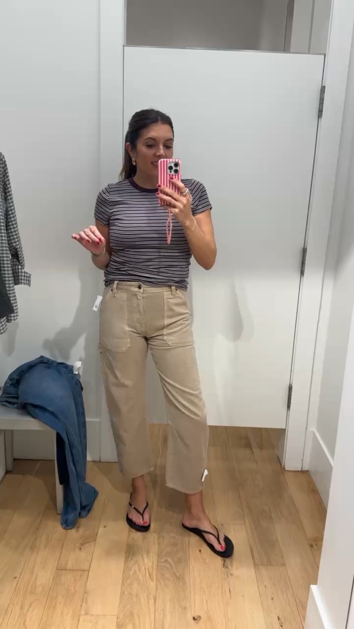 Corduroy barrel pants on sale! I’m in a size 4 and size small n the striped tee!

#LTKOver40 #LTKTall #LTKSaleAlert