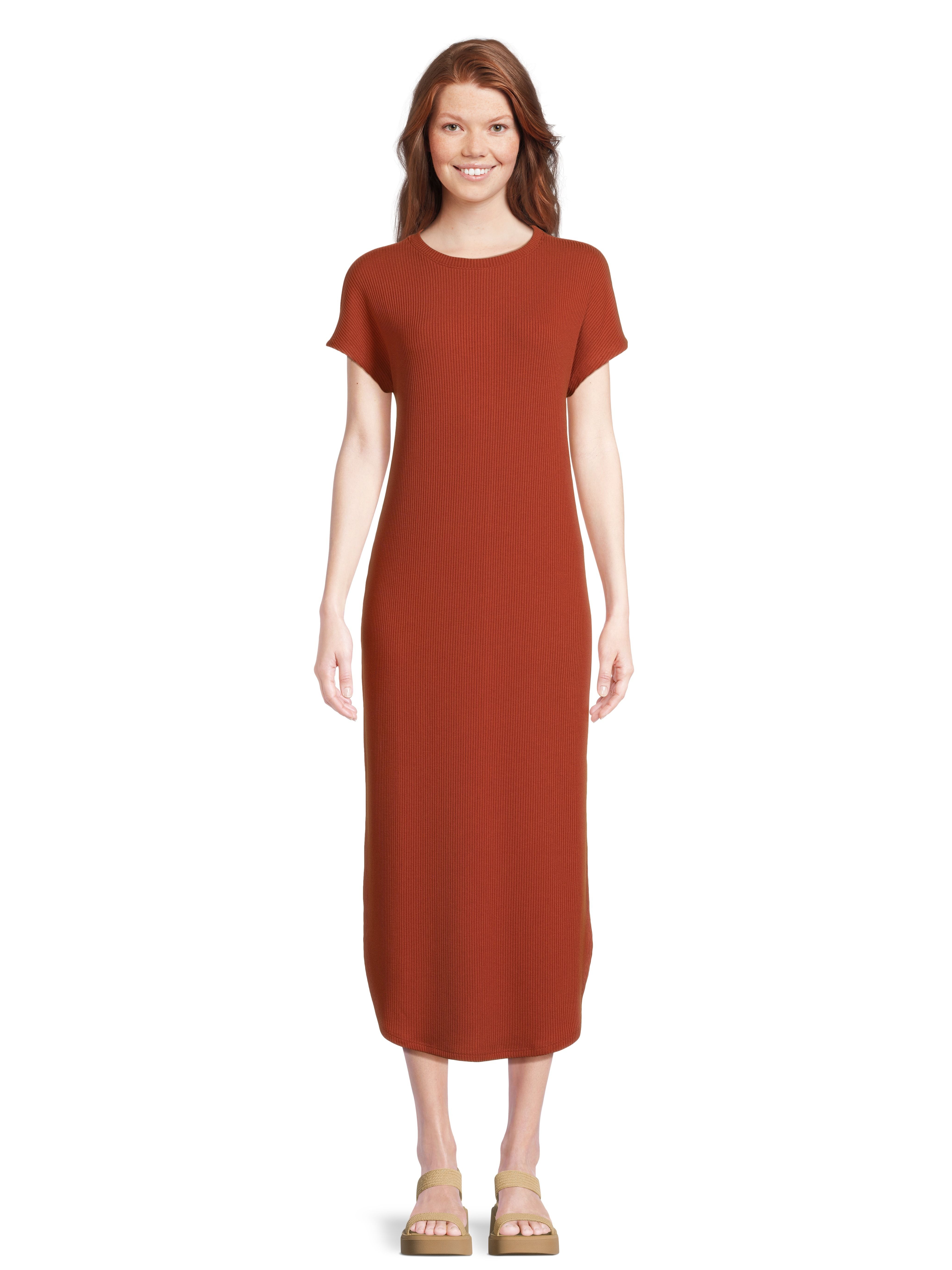 Time and Tru Women's Ribbed Maxi Dress, Sizes XS-3XL | Walmart (US)