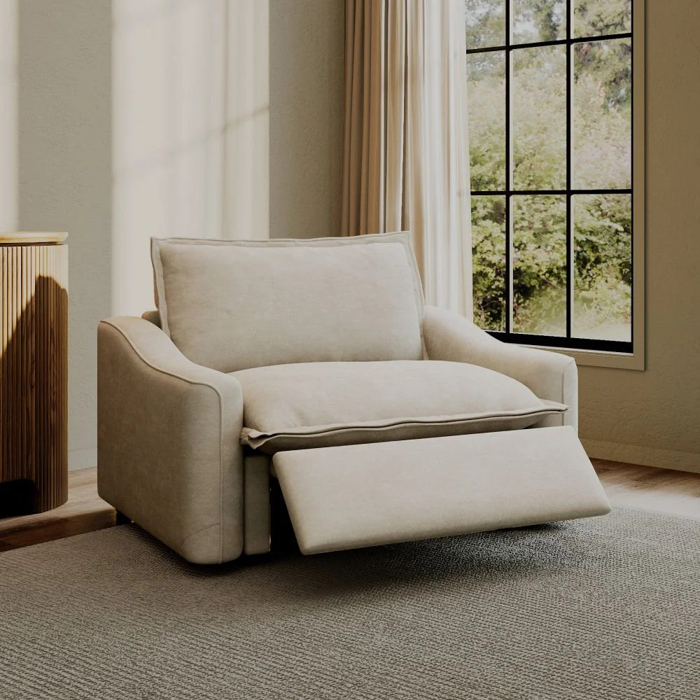 Modern Power Oversized Pillow Back Reclining Loveseat Sofa, Oversized Recliner | Wayfair North America