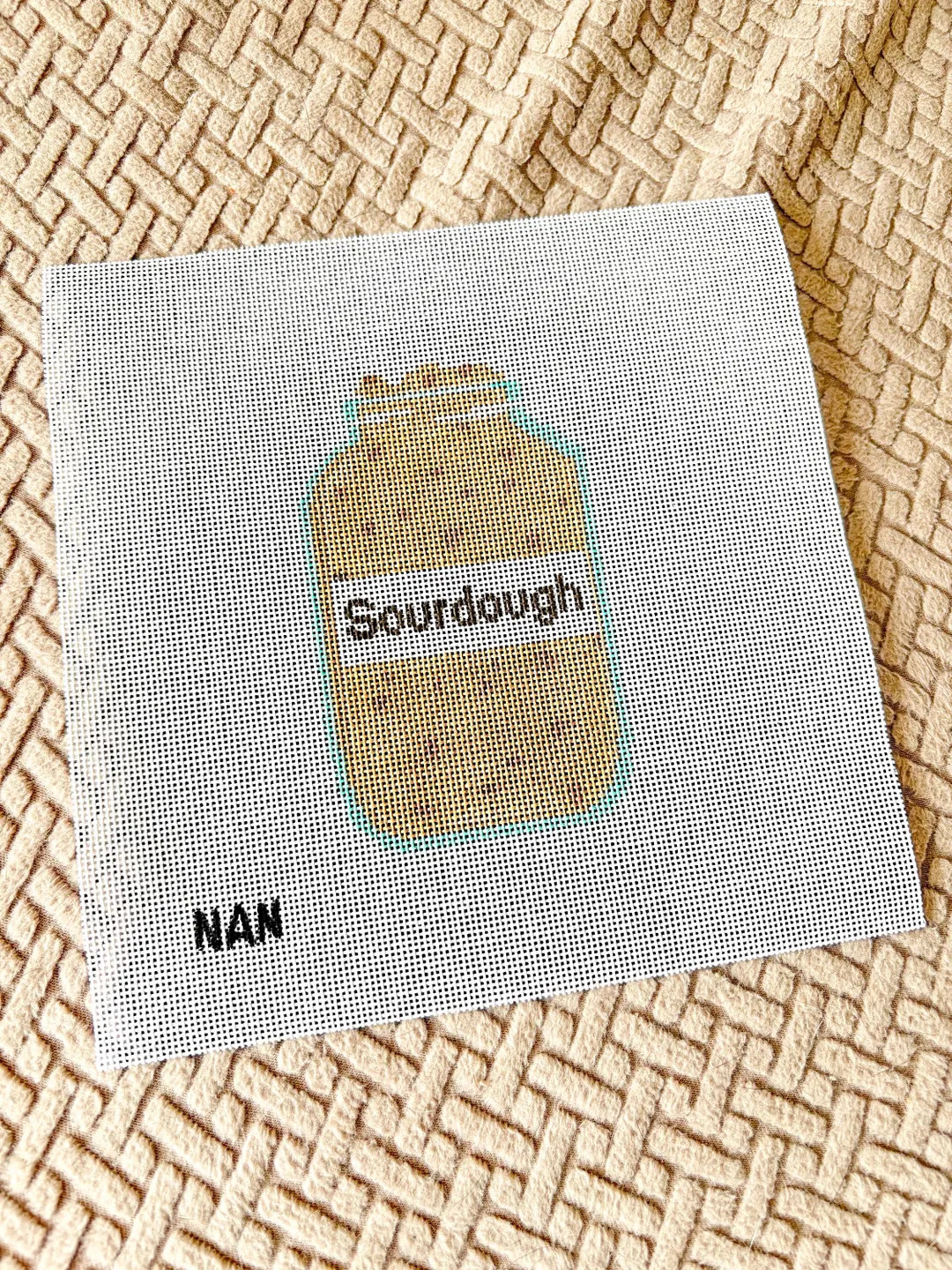 Hand-painted Sourdough Starter Needlepoint Canvas - 18 Count - Etsy | Etsy (US)