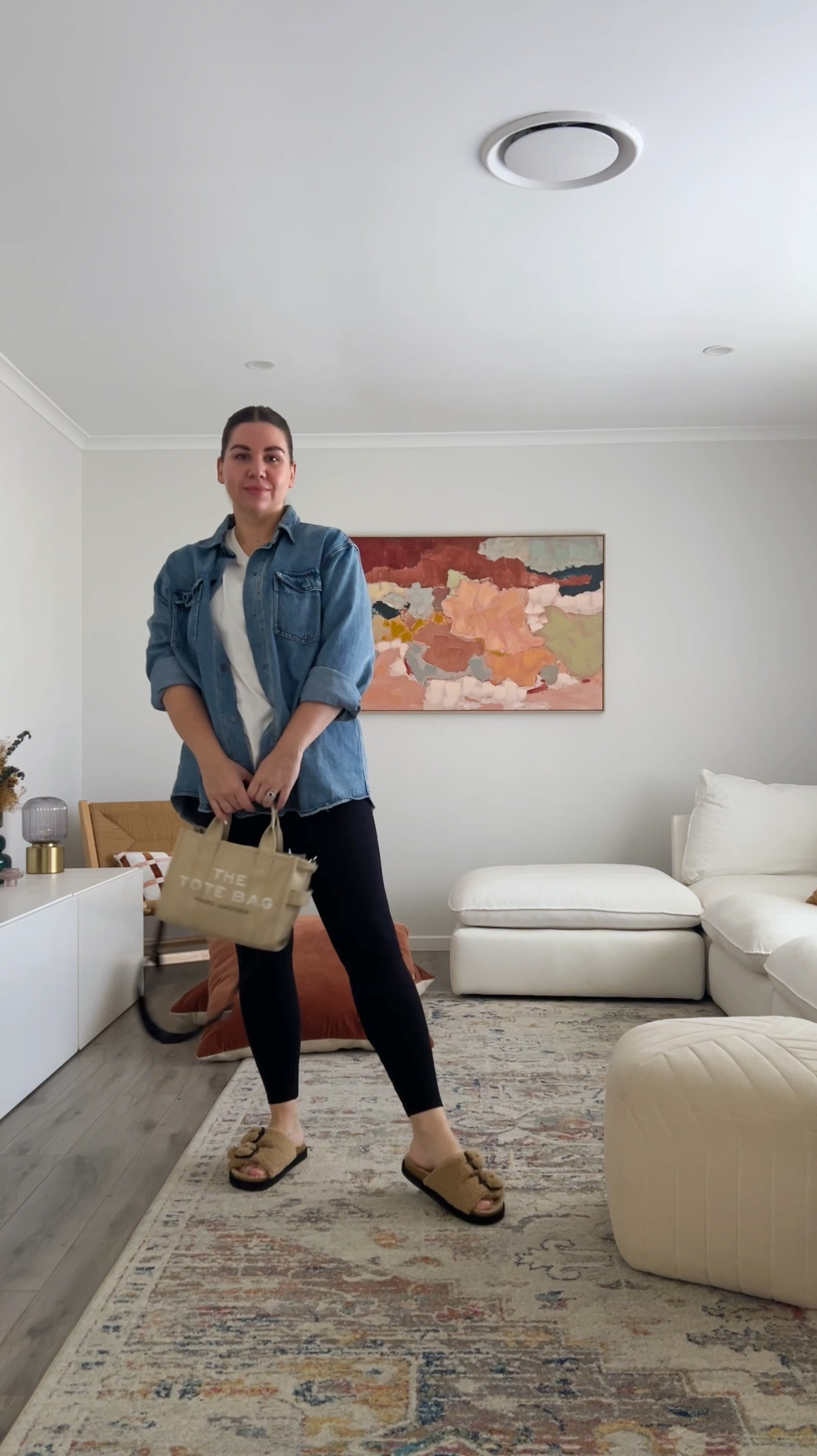 Wearing size 14 Shacket (oversized), 12 T-shirt (oversized), M tights & 38 slides

#LTKfindsunder100 #LTKstyletip #LTKaustralia