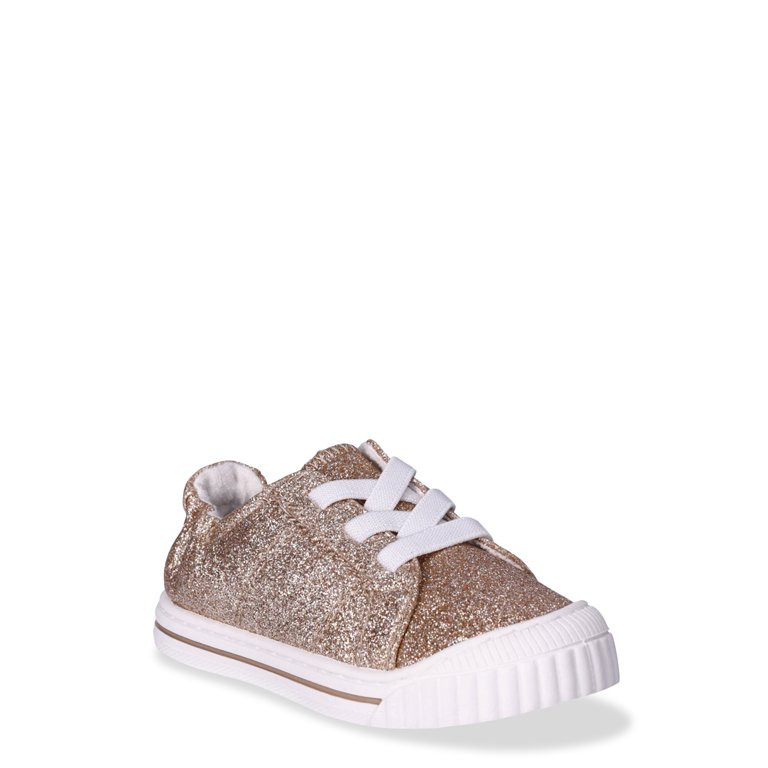 Wonder Nation Girl's Canvas Bump Toe Sneakers | Walmart (US)