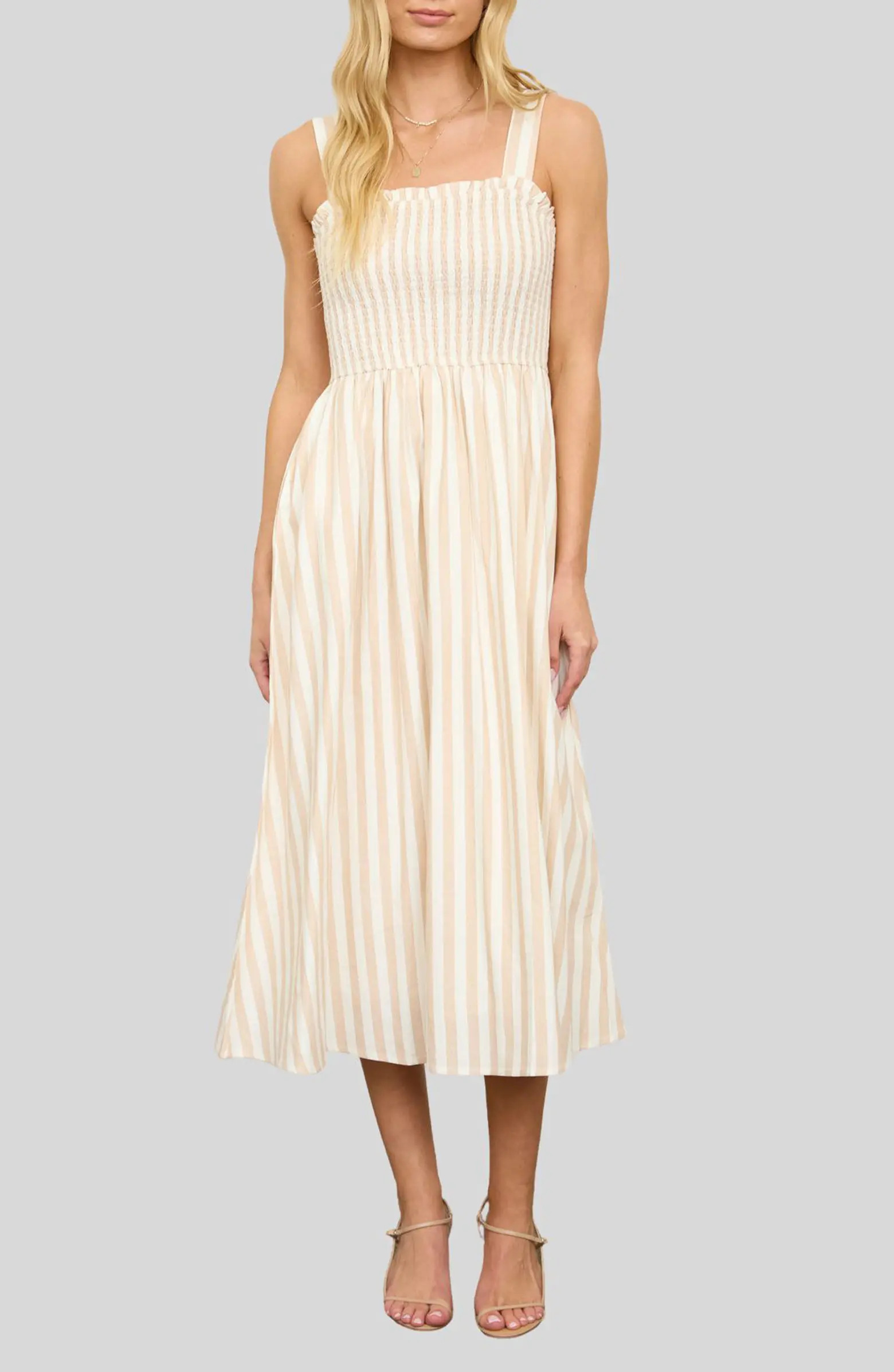 AUGUST SKY Stripe Sundress | Nordstromrack | Nordstrom Rack