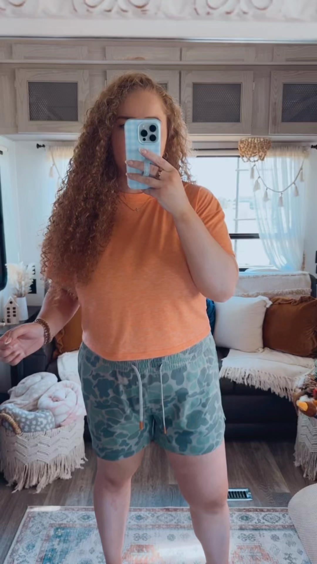 I love mixing a bright pop of color with an outdoorsy vibe. 🧡 Camo shorts are one of those staples that never go out of style, and this orange crop top is the perfect pairing.☀️ Amazon Fashion | Amazon Crop Top | Orange Crop Top | Scheels | Camo Shorts | Camouflage Shorts | Outdoor Outfit | Hiking Outfit | Camping Outfit | Casual Summer Outfit | Weekend Outfit | Lake Day Outfit | Adventure Style | Everyday Casual | White Platform Sneakers | Comfortable Outfit | Summer Fashion | Sporty Chic | Amazon Finds | LTK Fashion | Outfit Inspiration | Outdoorsy Style | Weekend Wear | Casual Style 🧡🌿

#LTKdayinmylife #LTKootd #LTKgrwm