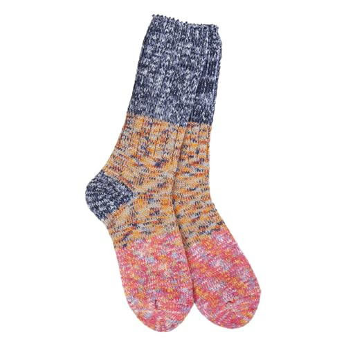 World's Softest Ragg Crew Colorblock Socks, One Size Fits Most (Enchanted Multi) | Amazon (US)