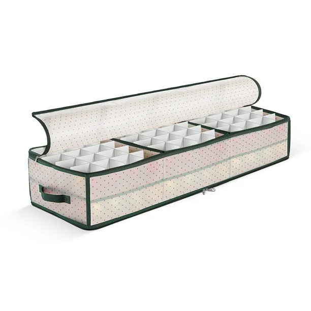 Sturdy Plastic Underbed Christmas Ornament Storage Box, 6 Trays Keeps 96 Holiday Christmas Orname... | Walmart (US)