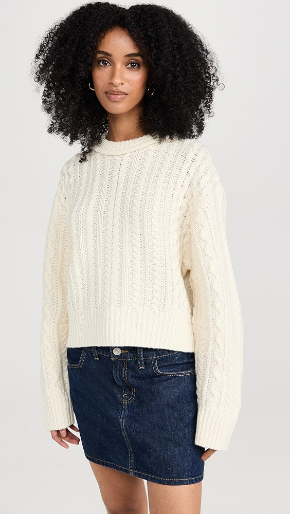 RE/DONE Crewneck Cable Pullover | Shopbop | Shopbop